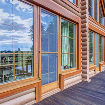 Дерево-алюминиевые окна в 