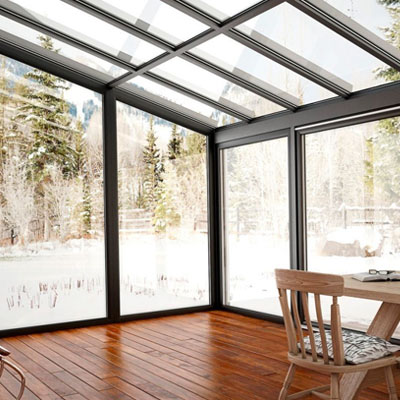 Дерево-алюминиевые окна в 